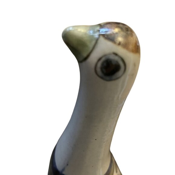 Vintage Tonala Pottery Pair Peacocks Handmade Signed Mexican Folk Art - Picture 11 of 16